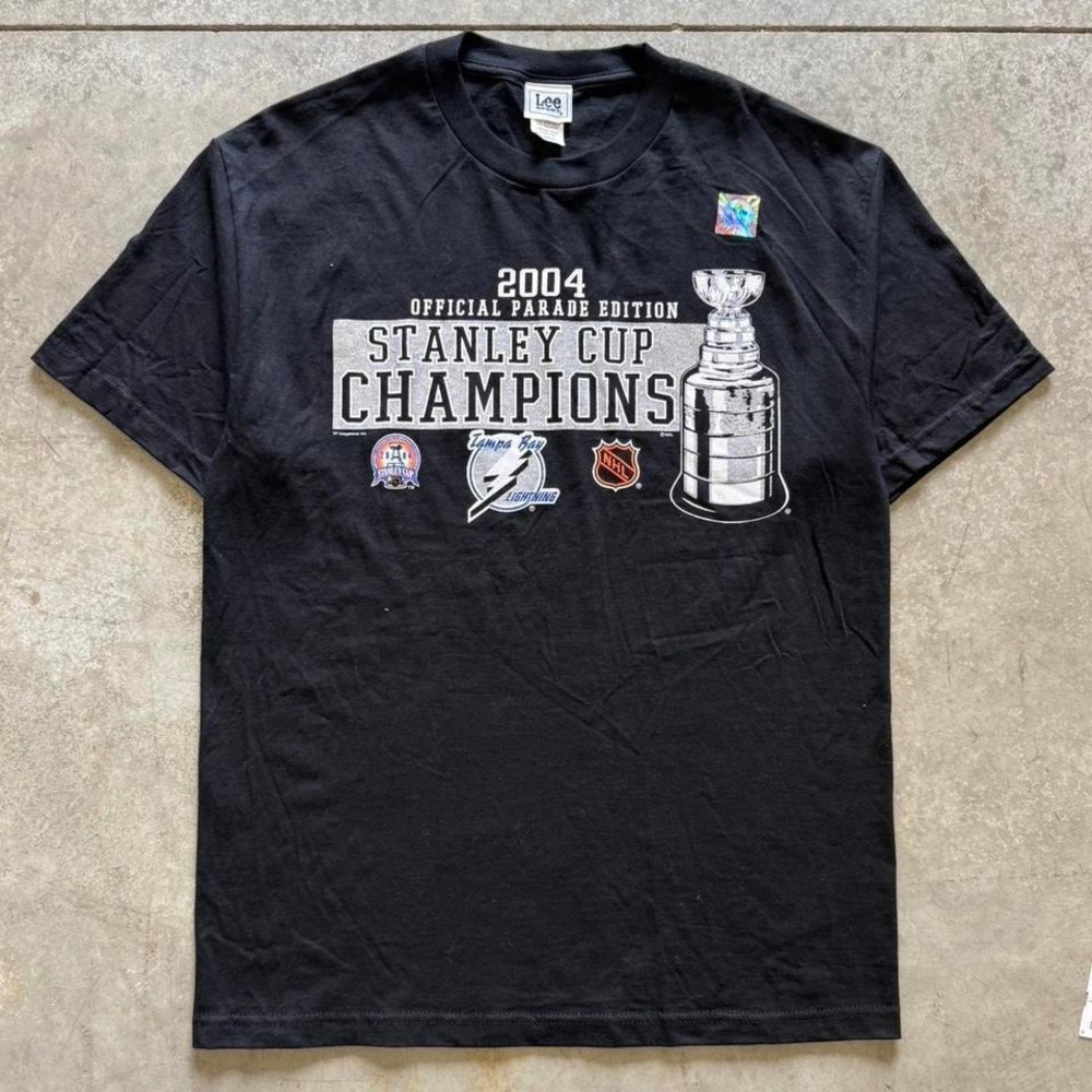 Tampa Bay Lightning Vintage 2004 NHL Stanley Cup Champions Shirt Sz Large